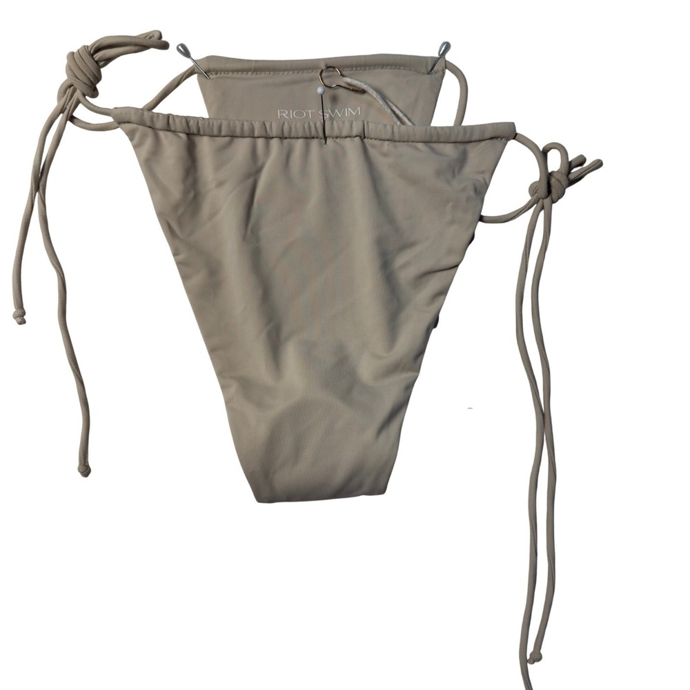 Riot Swim Bixi Bottom Women Small Coconut Excellent Side Tie Bikini Swimwear NWT